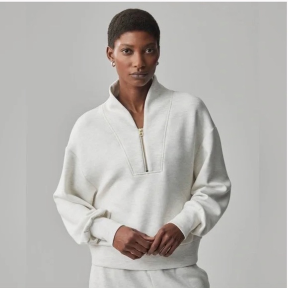 Varley Davidson DoubleSoft™ Sweatshirt – Ivory Marl – Size M – NWT - Picture 6 of 14